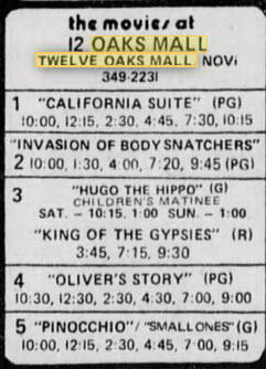 Movies at Twelve Oaks - Jan 13 1979